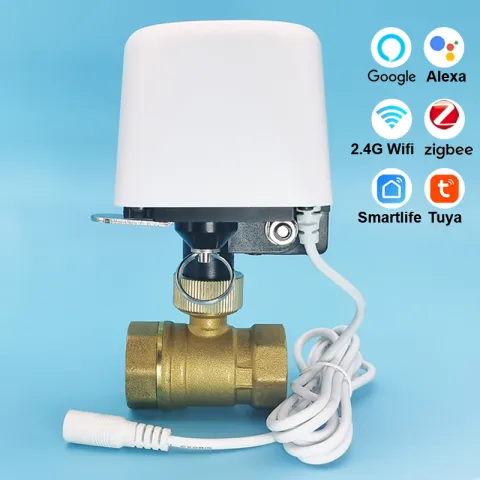 Умна автоматична водна кран-вентилация за градина - Tuya Zigbee WiFi контролер.